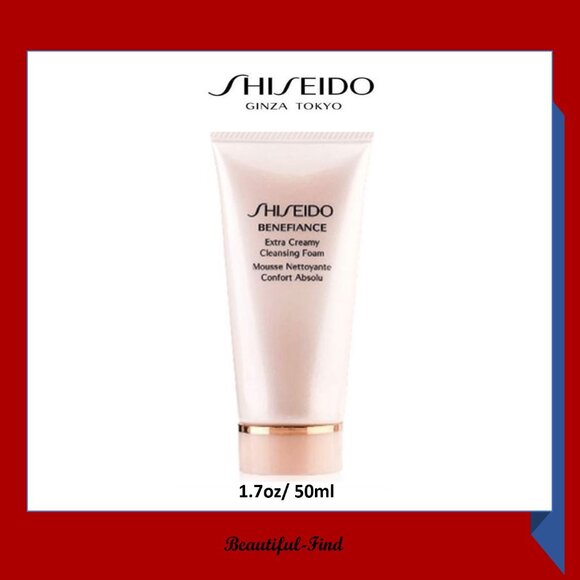 Shiseido Benefiance Extra Creamy Cleansing Foam 1.7oz/ 50ml New - Picture 1 of 3